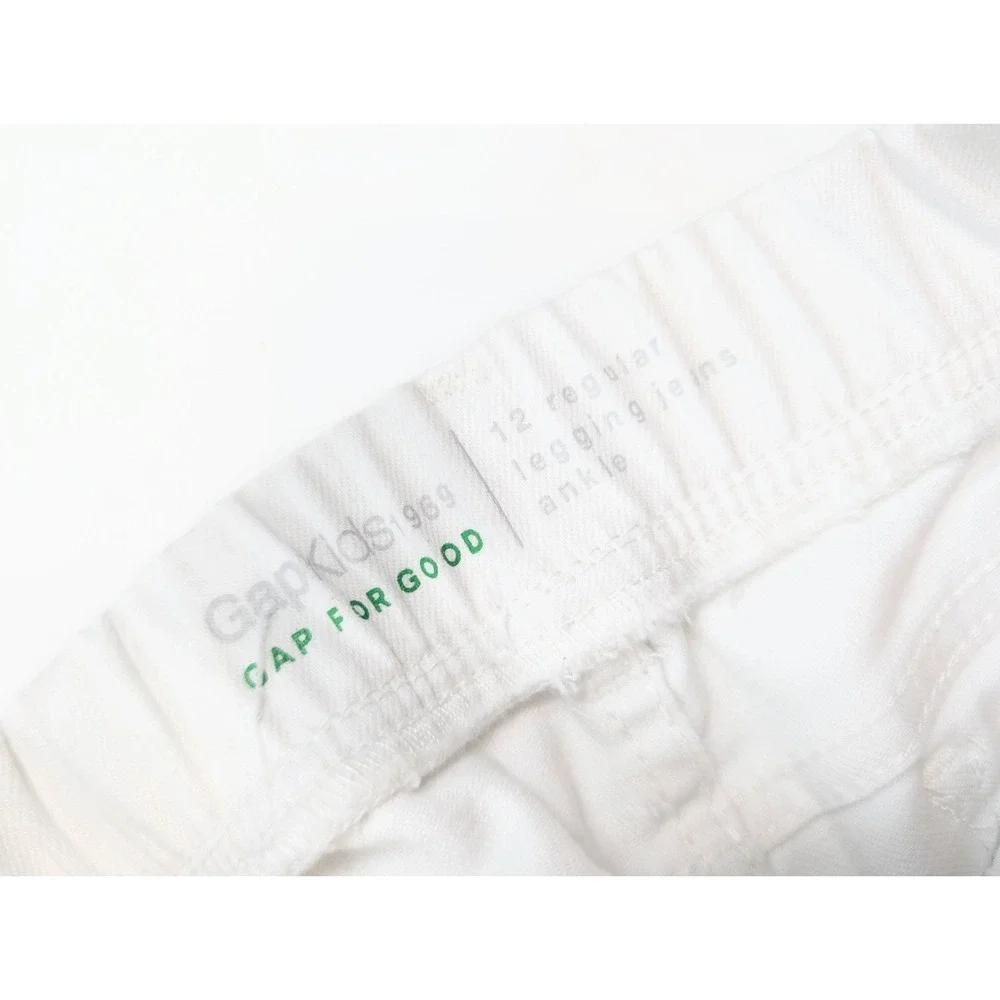 Gap Kids White Regular Fit Embroidered Stars Legging Ankle Jeans Girl's Size 12R